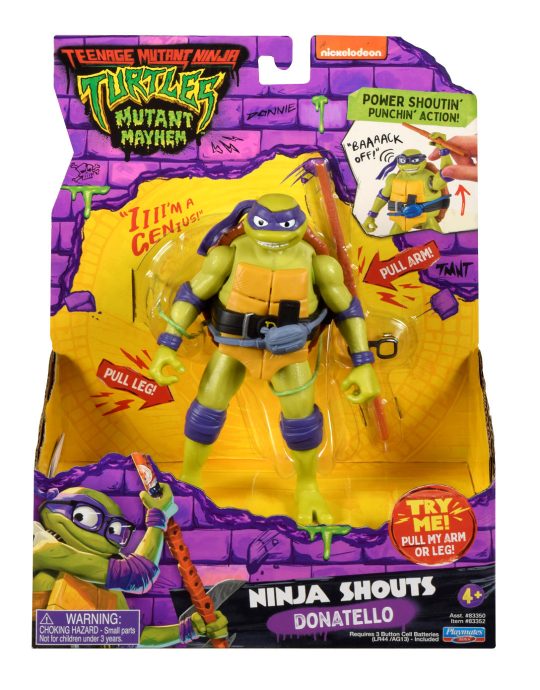 TMNT Mutant Mayhem Ninja Shouts figure - Donatello