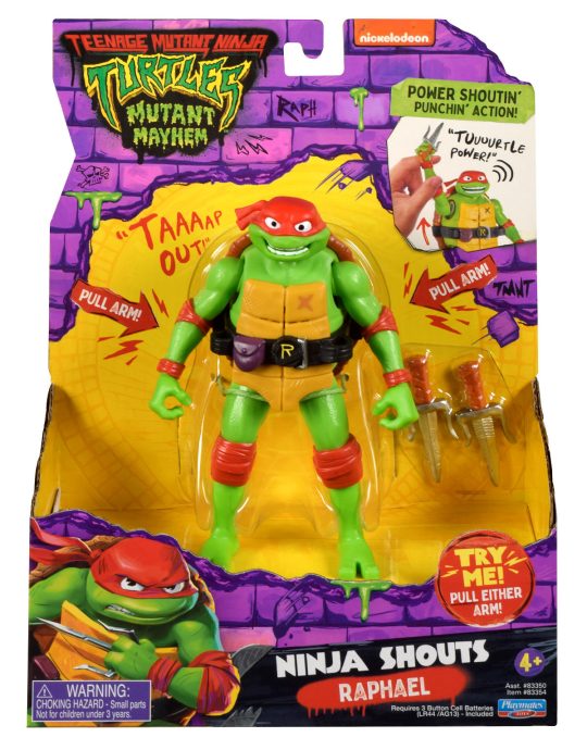 TMNT Mutant Mayhem Ninja Shouts figure - Raphael