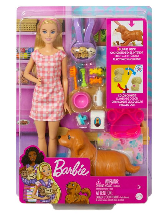 Barbie en puppy speelset
