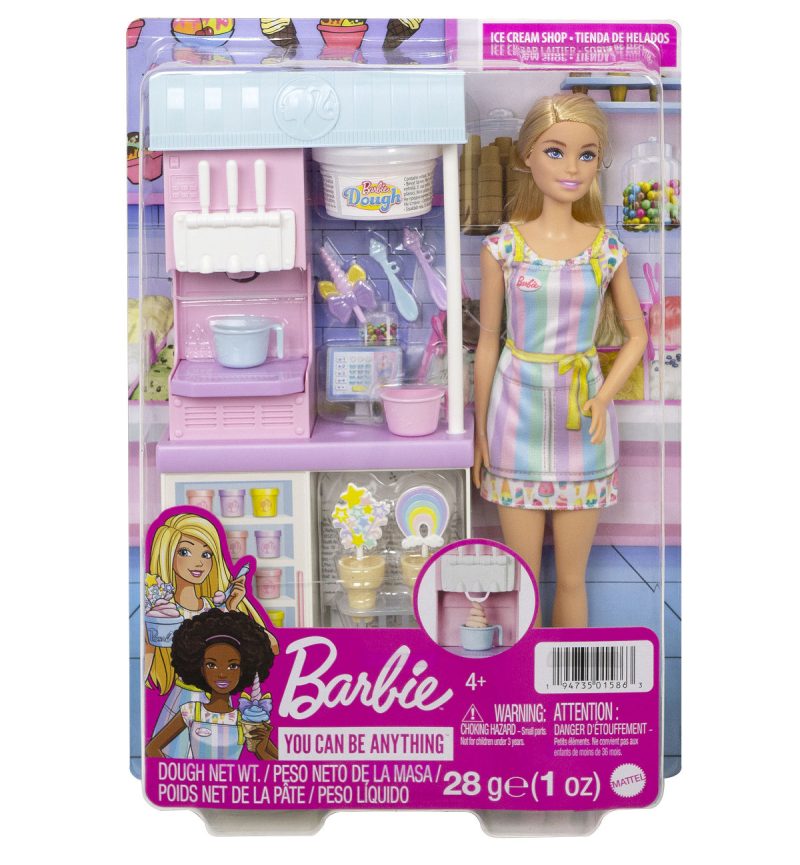 Barbie IJssalon speelset met blonde pop
