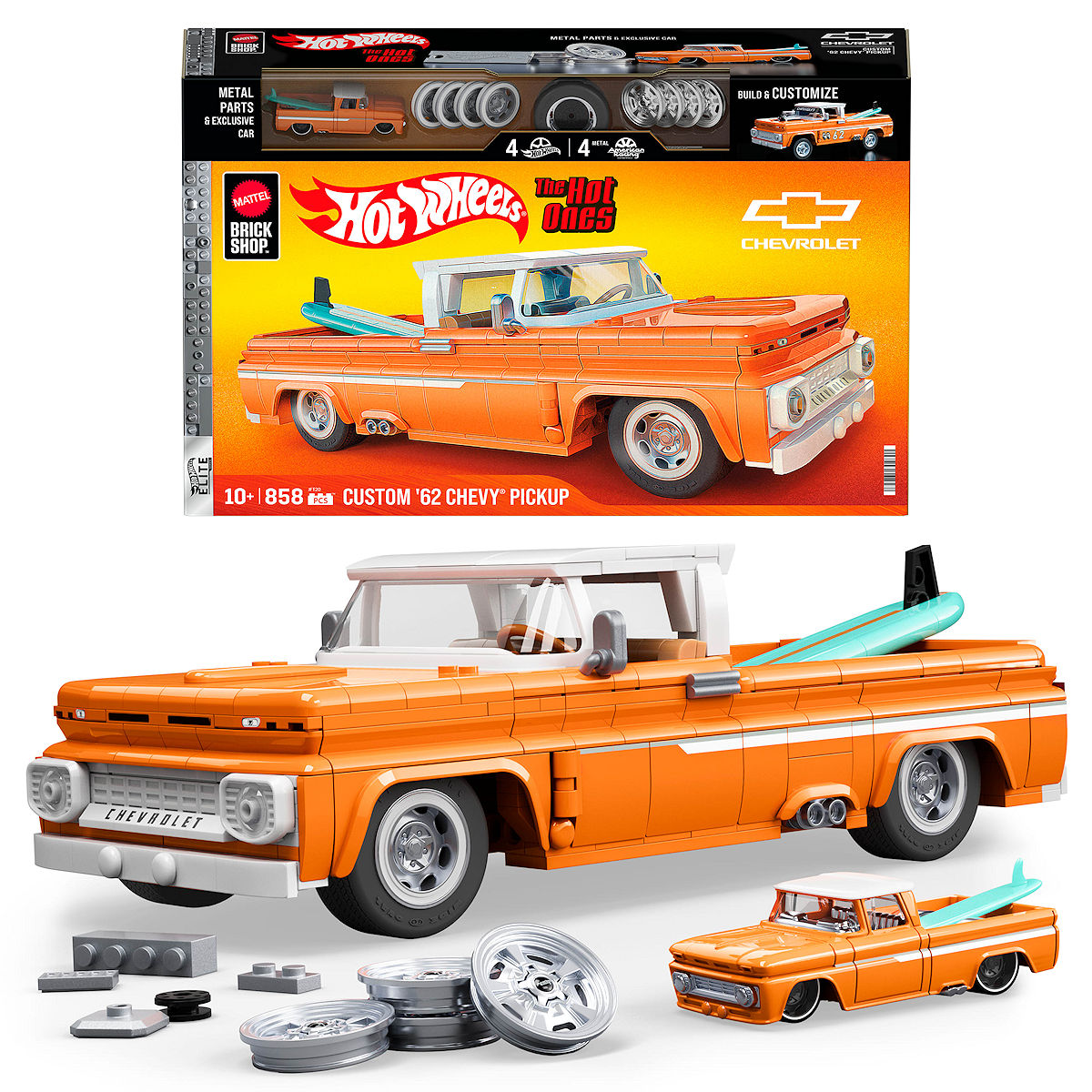 Mattel Brick Shop Hot Wheels Custom AND apos;62 Chevy Pickup 1 Mattel Brick Shop Hot Wheels Custom AND apos;62 Chevy Pickup