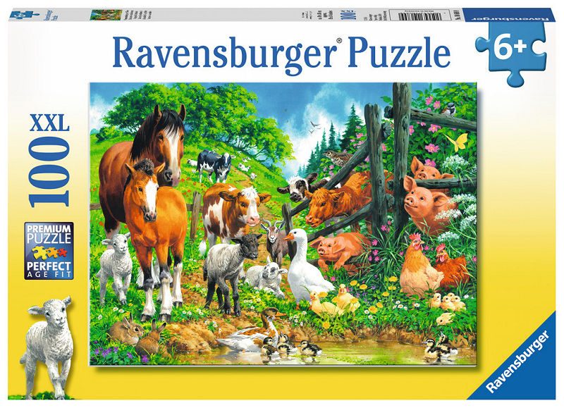 Puzzel 100 XXL Dierenbijeenkomst