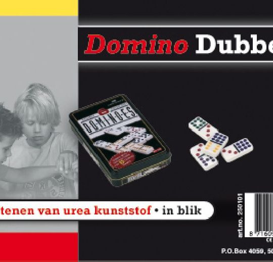 Domino dubbel 6 in blik