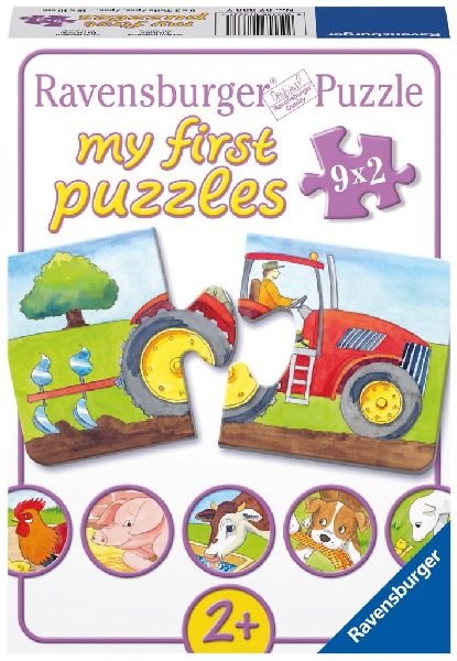 My first puzzles (9 x 2 stukjes) Op de boerderij
