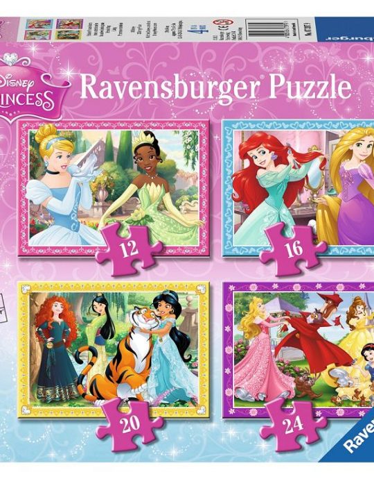 Disney Princess vier puzzels (12+16+20+24st.)