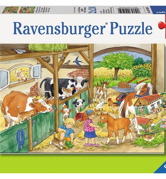 Puzzel 2x24 stukjes Vrolijk boerderijleven