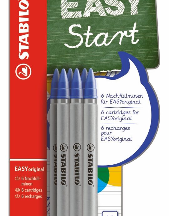 Stabilo EASYoriginal refill fine blauw 6 stuks op blister
