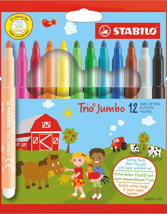 Stabilo Trio Jumbo etui 12 stuks