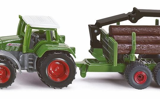 Siku blister serie 16 Tractor met bomentransporter