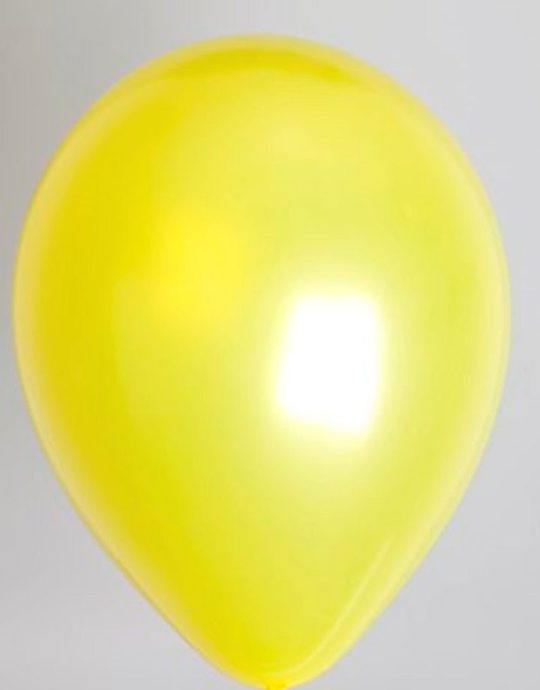 Zak met 100 ballons no. 12 metallic geel