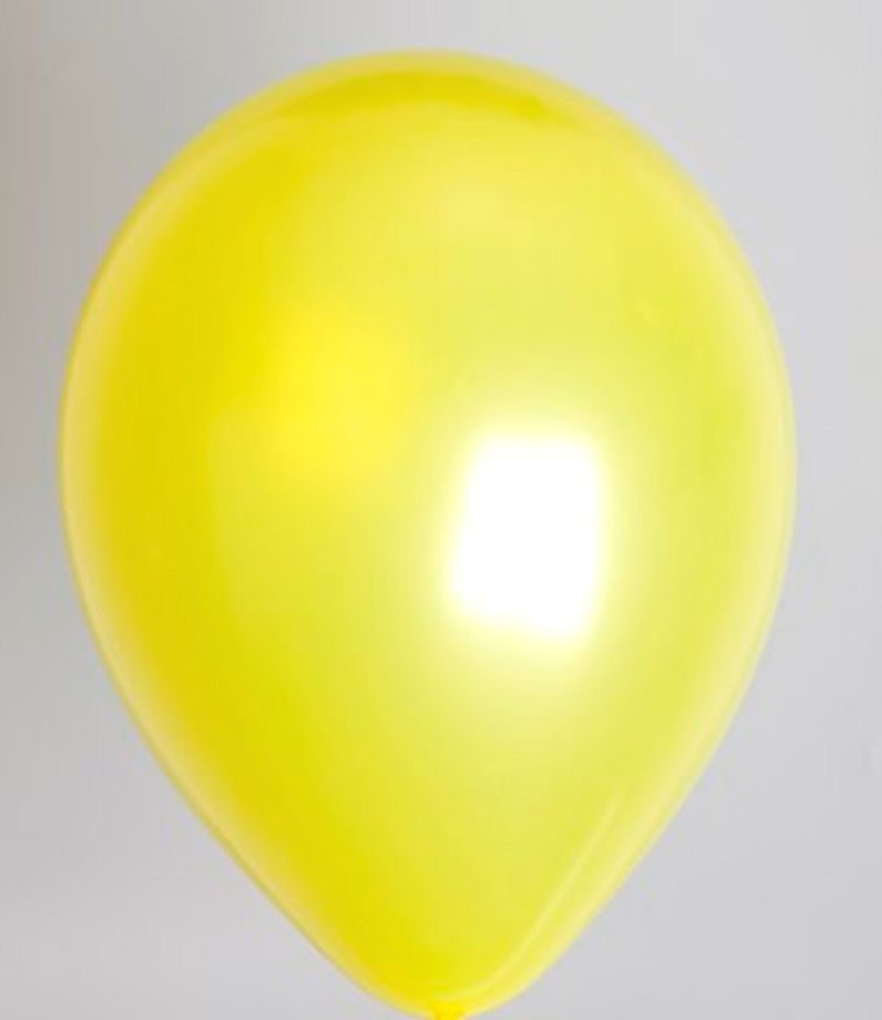 Zak met 100 ballons no. 12 metallic geel