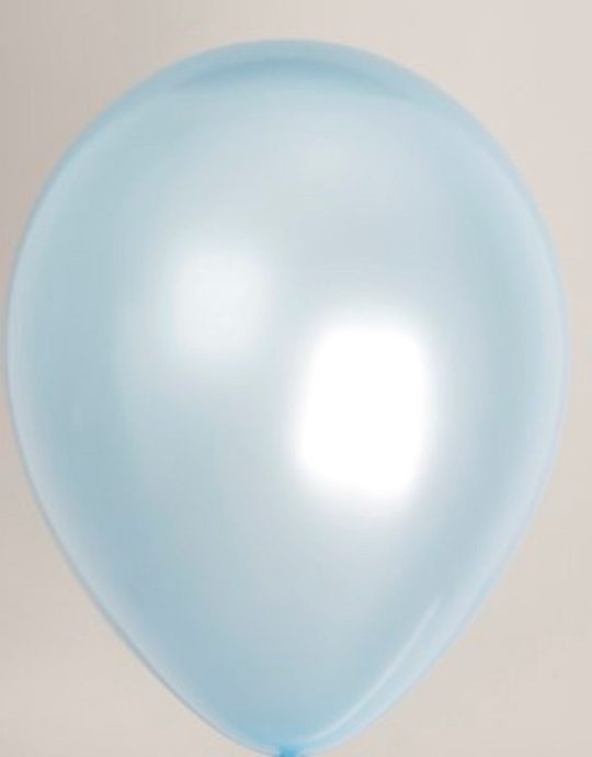 Zak met 100 ballons no. 12 parel lichtblauw