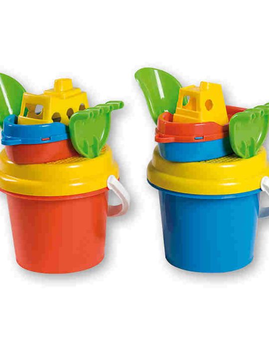 Strandset met bootje en emmer 13cm 2 assorti