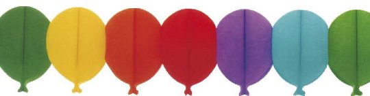 Guirlande 6mtr. balloons 5 stuks