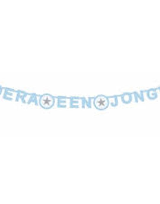 Letterguirlande Hoera een Jongen 5 stuks