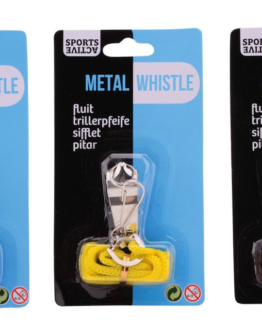 Sports Active metalen fluit 3 assorti