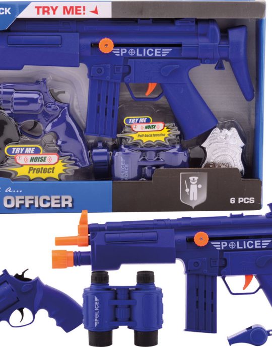 Politie speelset Deluxe in opentouch doos 6-delig