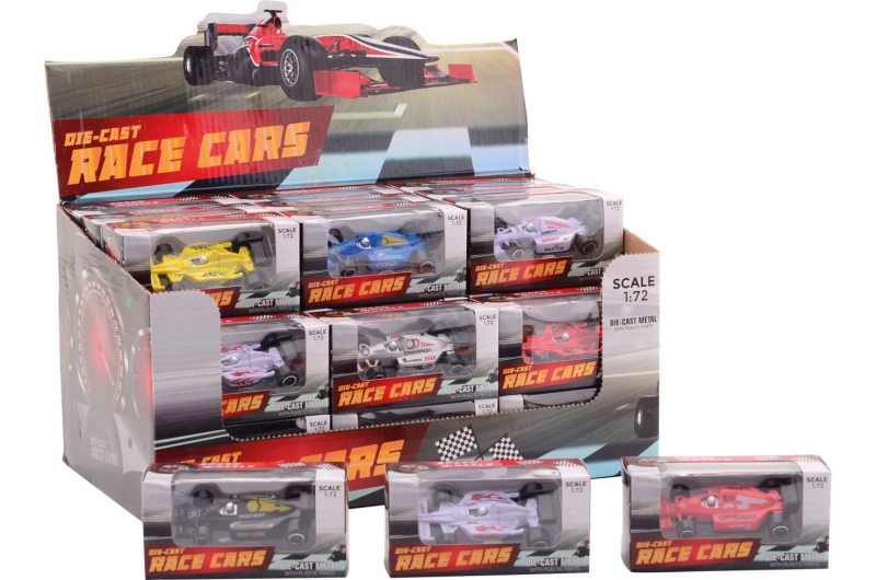 Raceauto 1:72 in display 6 assorti