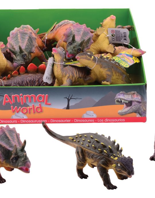Animal World Dinosaurussen soft  26-38 cm 6 assorti