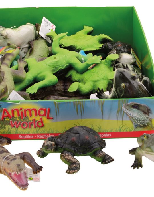 Animal World reptielen soft 14-37cm 6 assorti