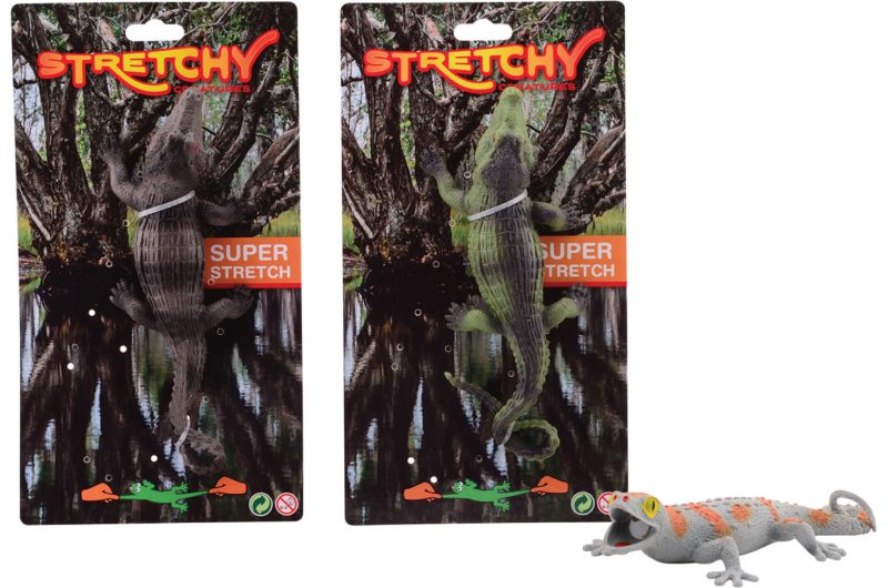 Animal World hagedis / krokodil stretch 2 assorti