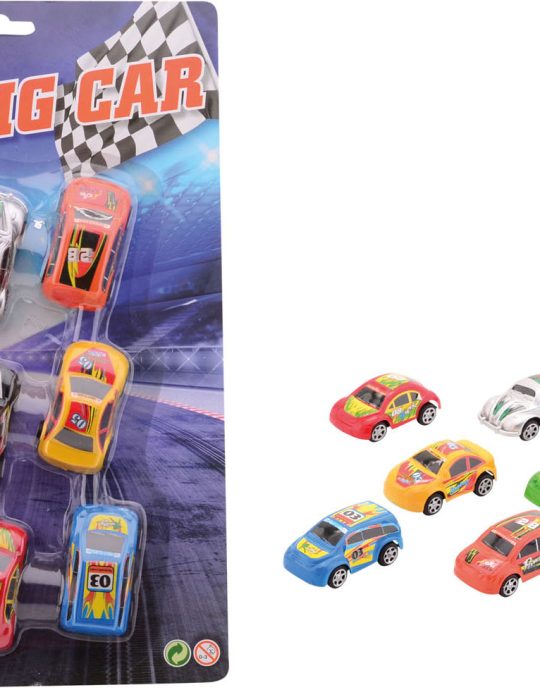 Action racing 8 pull back auto´s op kaart