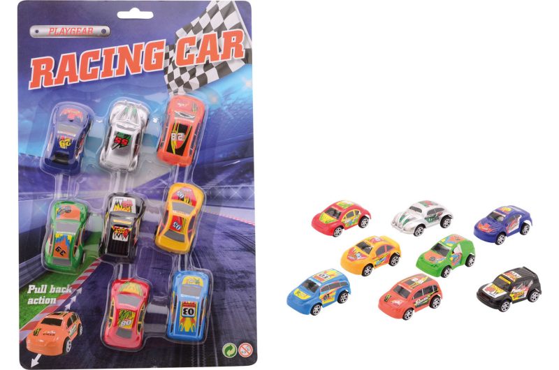 Action racing 8 pull back auto´s op kaart