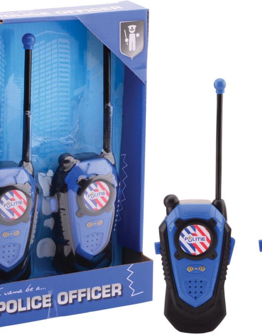 Politie walkie talkie bereik +/- 80 mtr.