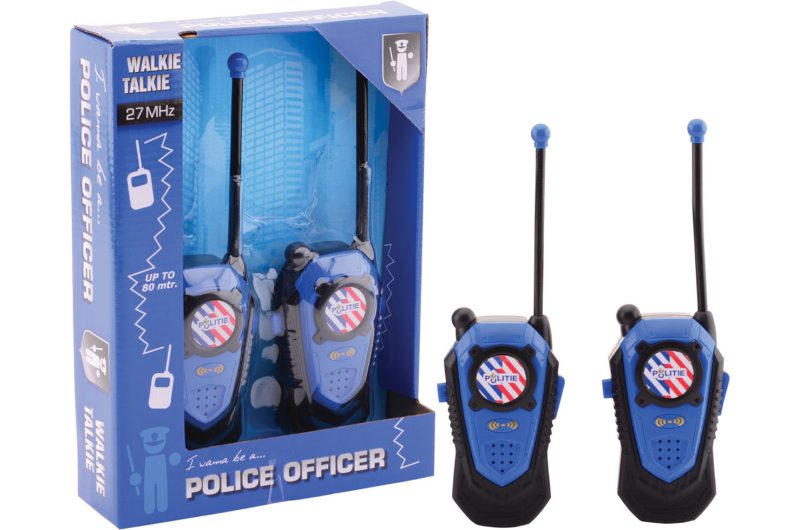 Politie walkie talkie bereik +/- 80 mtr.