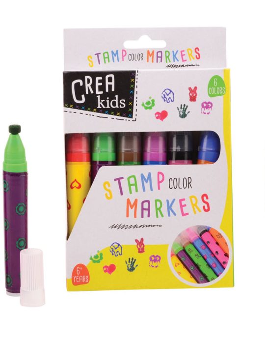 Crea Kids stempel markers 6 stuks in doos