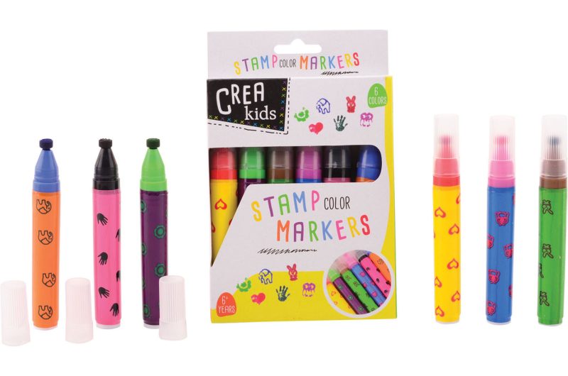 Crea Kids stempel markers 6 stuks in doos