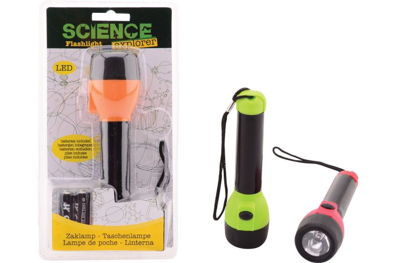 Science Explorer zaklamp op blister met batterijen
