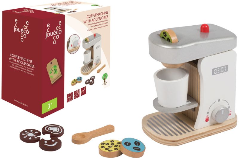 Joueco - Houten koffieapparaat met accessoires