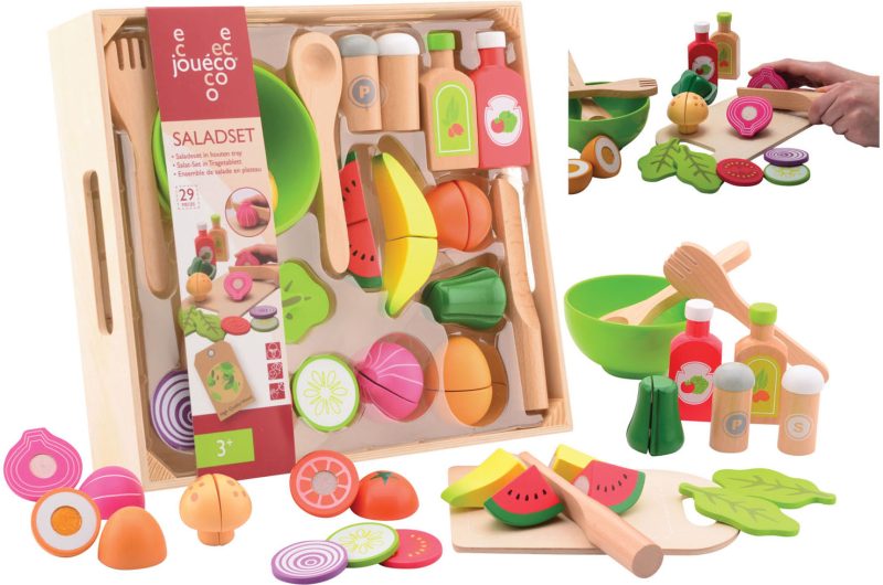 Joueco - Salade set in houten tray