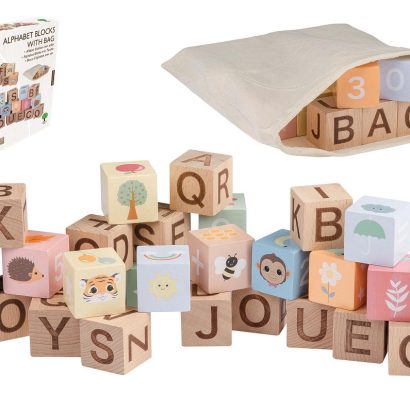 Joueco - The Wildies Family Alfabet blokken met zakje