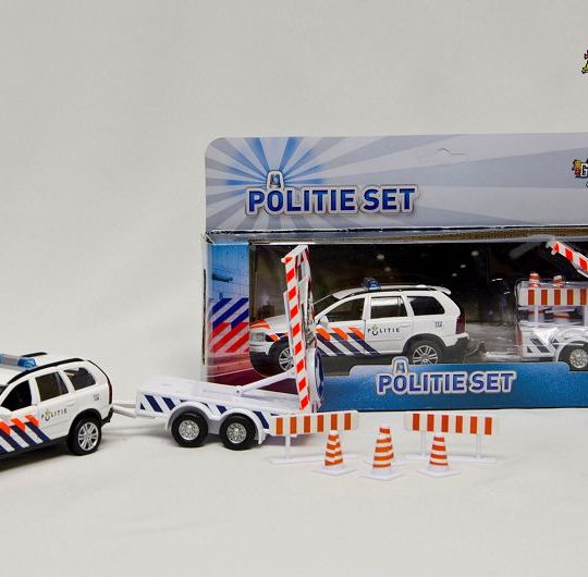 Kids Globe Politie Die Cast Volvo XC70 met bebakeningswagen