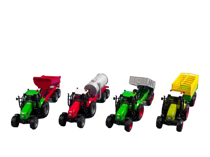 Kids Globe tractor met aanhanger 25cm met L/G