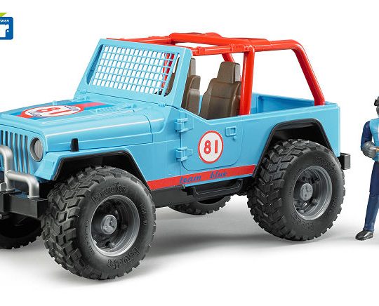 Bruder Jeep Cross Country blauw met chauffeur