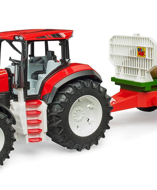 Bruder Roadmax Tractor met trailer en 3 boomstammen