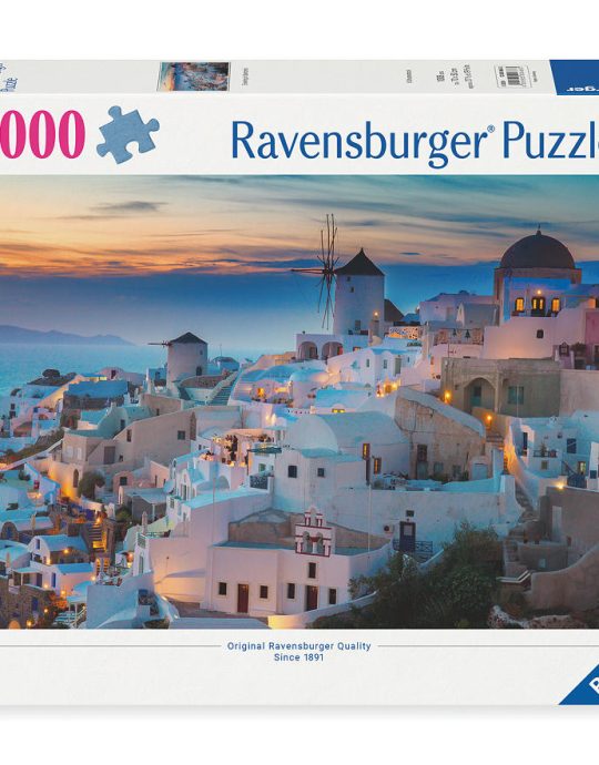 Puzzel 1000 stukjes Avond in Santorini