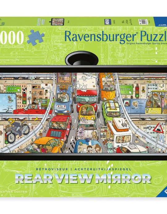 Puzzel 1000 st. Comic Rear View Mirror - Verkeerschaos