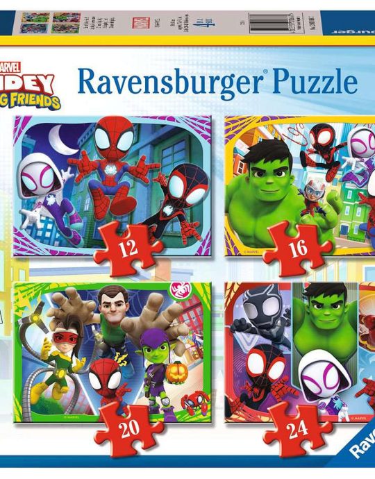 Disney Spidey Vier puzzels (12+16+20+24 st.)