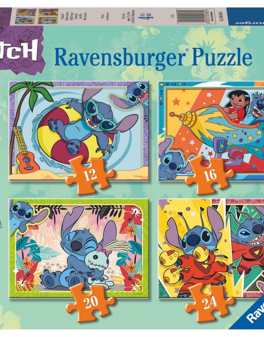 4 Puzzels Stitch 12+16+20+24 stukjes