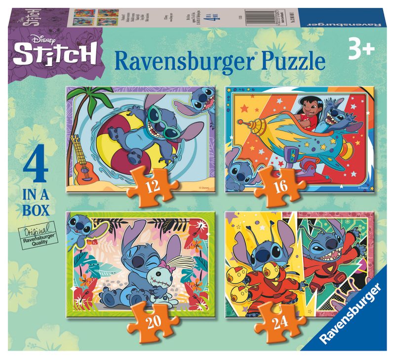 4 Puzzels Stitch 12+16+20+24 stukjes