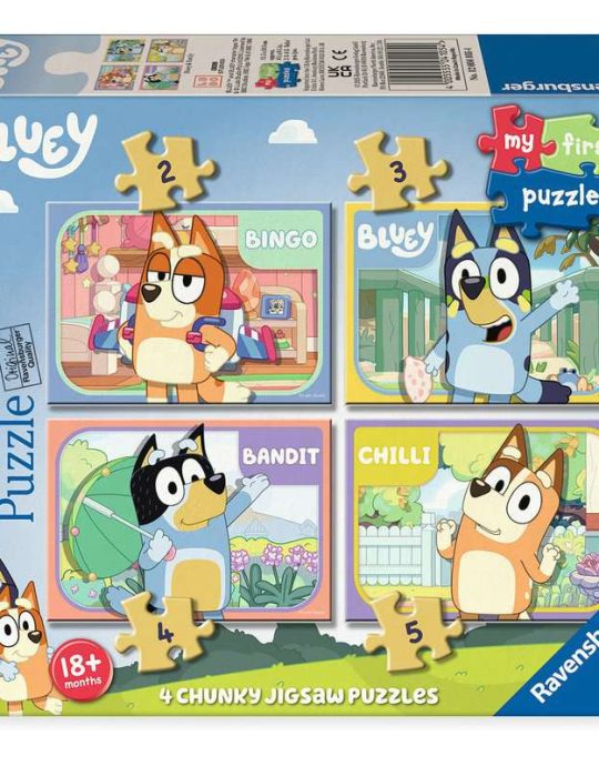 My first puzzles (2+3+4+5 stukjes) Bluey