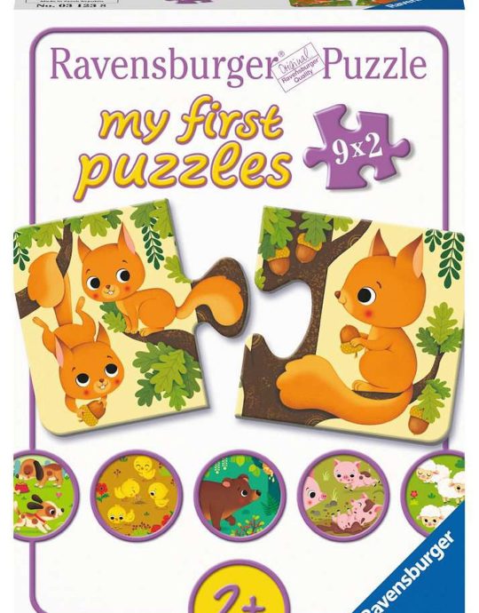 My first puzzles (9x2 st.) Dieren en hun kinderen