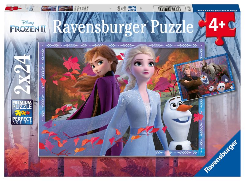 Puzzel 2x24 stukjes Frozen 2 IJzige avonturen