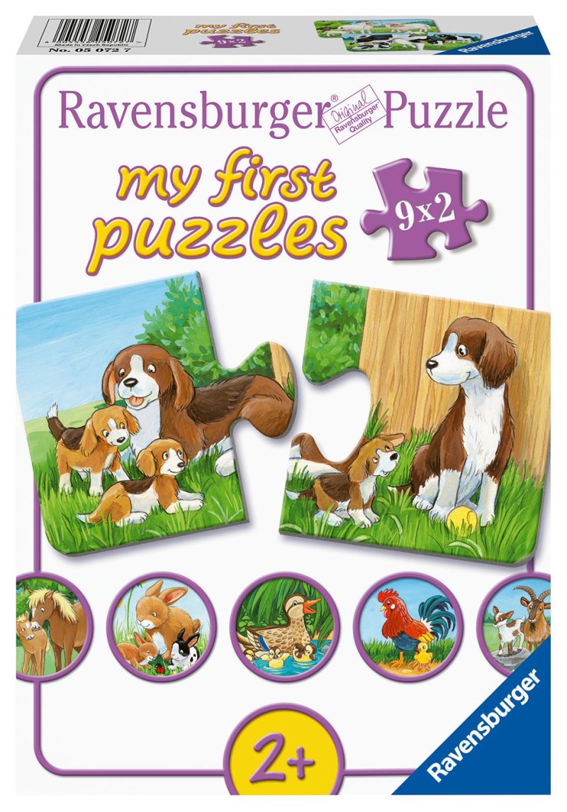 My first puzzles (9x2 st.) Dierenfamiles op de boerderij