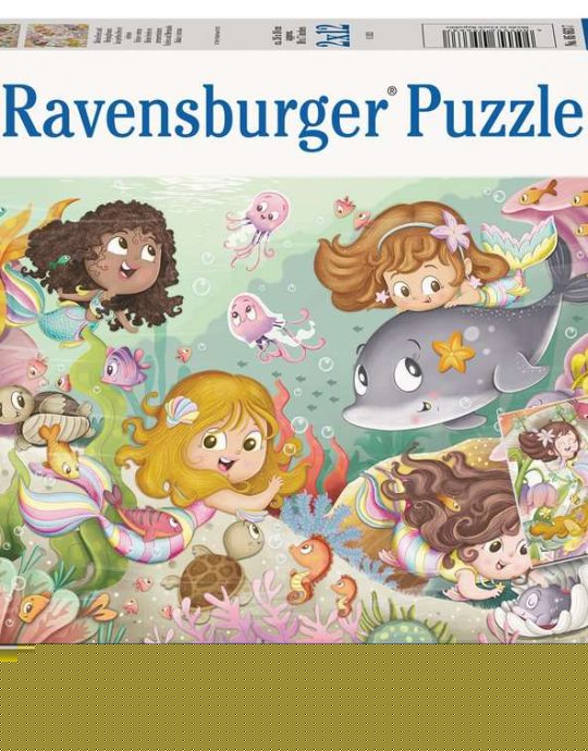Puzzel 2x12 stukjes Kleine feeen en zeemeerminnen