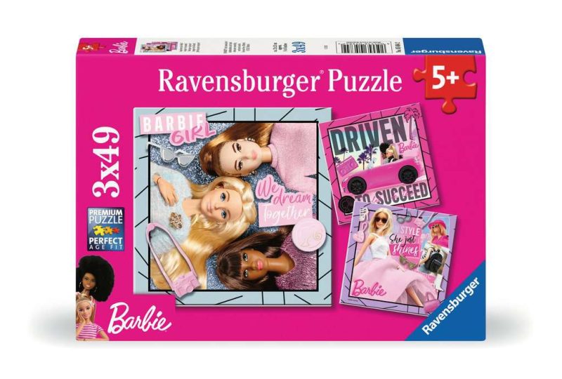Puzzel 3x49 stukjes Barbie: Inspire the World!